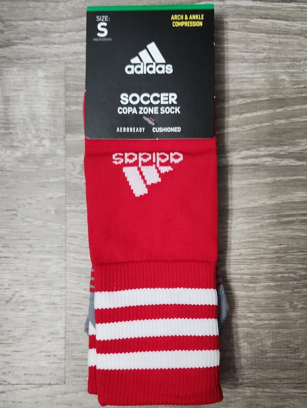 adidas Red and White Copa Zone Soccer Socks